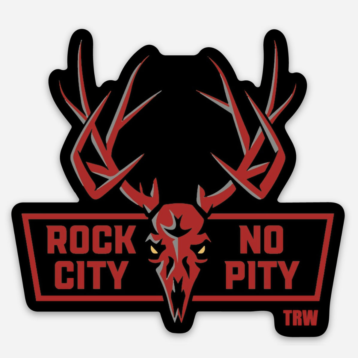 Rock City No Pity Skull Sticker